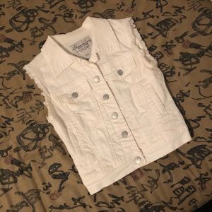 American Rag White Denim Vest